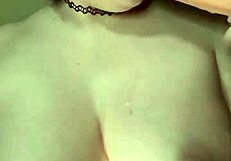 me sucking huge natural tits on dildos then tittyfucking in this chubby homemade compilation