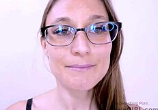 sexy brunette teen model fucked hard by daddy in sofa casting interview pov