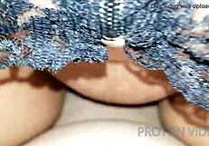 i ride this indian fan's cock cowgirl bareback till he cums deep inside me