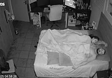 they pretend to forget the camera going wild in the bedroom