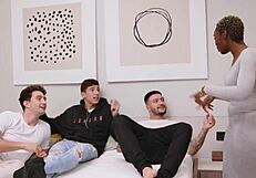 ebony roommate craves spanish party orgy with brothers big cocks deepthroats rough gangbang cumshots