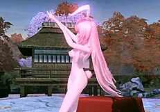 How does goddess Megurine Luka's big tits and ass look fully nude for you?