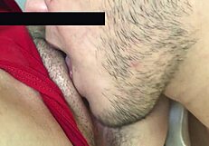 dude check my girlfriend's wet vagina sucking my cock till she squirts