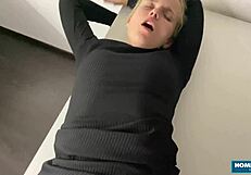 delivery guy ditches toy rams uncut cock into blonde tight pussy