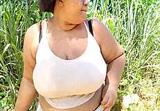 hey check me flashing my fat bbw pussy then fucking outdoors
