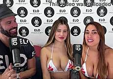 pauli belen and pau rojas tease with big tits and asses before spicy room heat rises