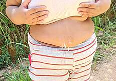 hey check me flashing my fat bbw pussy then fucking outdoors