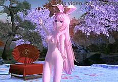 How does goddess Megurine Luka's big tits and ass look fully nude for you?