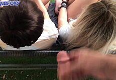 i'm stroking hard spying neighbors lesbian sex and cumming on their asses