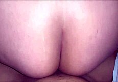 I massage aunt's fat ass she rewards with deep blowjob then bounces her huge homemade ass on me