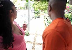 Prada's South African baddie deepthroats huge BBC in public spot!