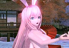 How does goddess Megurine Luka's big tits and ass look fully nude for you?