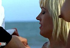 Public beach ffm threesome blonde stefani tarrago rides busty latina milf
