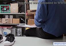 store officer facefucks me the hot teen shoplifter
