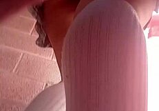 Tennis Class Skirt Hides Tremendous Upskirt Tease on Latina Student?