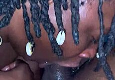 bbw ebony flashes huge ass and deepthroats stranger cock late night