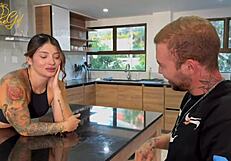 Wife's Sister Salome Gil Tries Anal First Time with Huge Cock