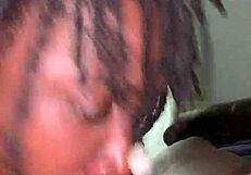 bbw ebony flashes huge ass and deepthroats stranger cock late night