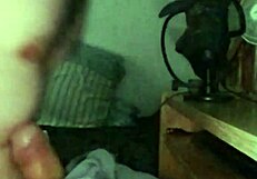 Skinny babe jerks monster cock solo on rainy day.