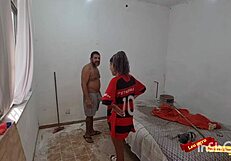 skinny teen babysitter surprises painter with anal sex