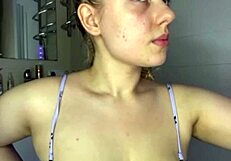 What if big tits bbw teen in leather lingerie fingers her shaved pink wet pussy up close?