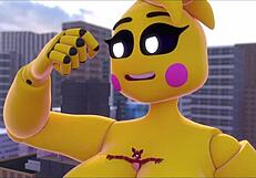 What if Giantess Toy Chica Grows Huge with Furry Toys?
