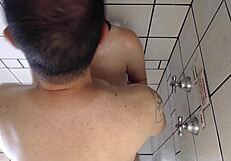skinny brazilian milf wife moans loud and squirts in bathroom creampie fuck with hubby