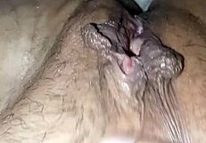 gretala's big pussy lips glisten more sensual and oily than ever