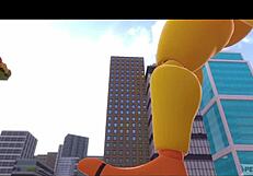 What if Giantess Toy Chica Grows Huge with Furry Toys?