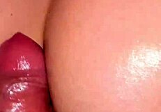 cumming on big tits then shower blowjob slut