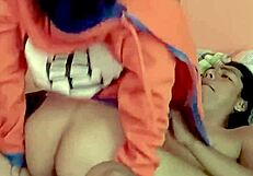 mexicana milf moans bending over for moreno's monster cock doggystyle in dragon ball sweater