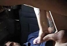 paid this big ass amateur for public car blowjob and she swallows my load