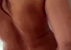 cumming on big tits then shower blowjob slut