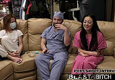 Blaire Celeste Sucks Patient Cock Then Doggystyle Pussy Creampied
