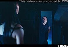Possessed Asian Shemale Forces Cute Blonde Blowjob!