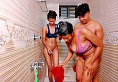 Uttaran20's Wild First Date 3Some FFM with Petite Skinny Squirting.