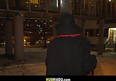 hey check out picking up brunette big tits street artist melany mendes for reality fun