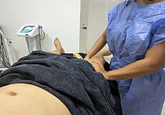 i couldn't resist flashing my huge ass to the masseuse it felt so real