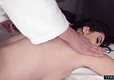 so the massage ends and clea gaultier gets fucked rough after