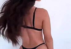 closer club views of boutinela models shaking black bikini asses and thongs