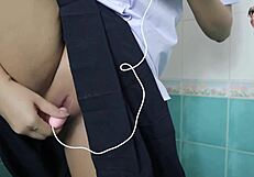 Thai Schoolgirl Cosplay Hides Tight Pussy for Creampie Fuck