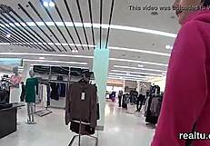 adorable czech teen lured in shop for hardcore pov anal ride and blowjob