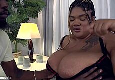 Can Chubby Ebony Jaida Violet Swallow This BBC Whole? JM1388