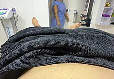 i couldn't resist flashing my huge ass to the masseuse it felt so real