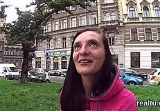adorable czech teen lured in shop for hardcore pov anal ride and blowjob