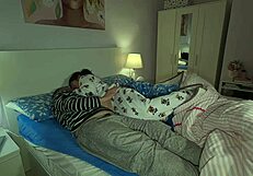 man my chubby wife's hairy pussy drips cum after that deep creampie fuck