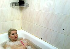 imagine big tits russian milf slut showering huge dildo blowjob cum on boobs tight bathroom?