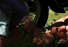 natasha marley bent over fucked doggystyle by paul chaplin outdoors