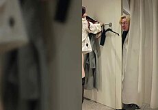 hot milf jeny smith flashes downblouse in fitting room then teases in taxi