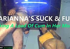 Skinny Latina Mariana Deepthroats Cock Bent Over Fucks Tight Pussy Takes Facial Cumshot Mouthful